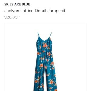 Stitch Fix Blue Floral Jumpsuit